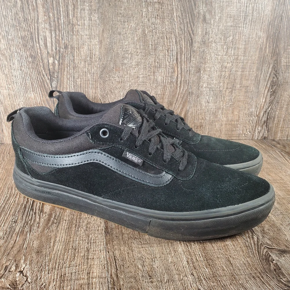 Vans Kyle Walker Pro Men's Size 10 Blackout Leather Skateboard Shoes Sneakers